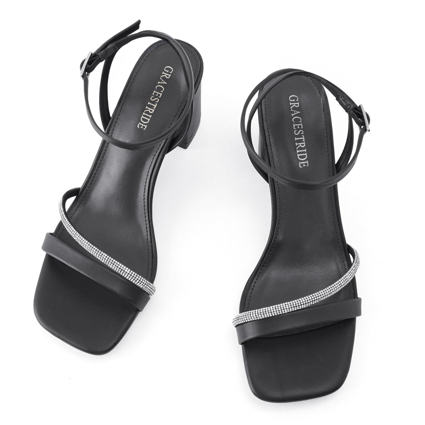 Rhinestone Strappy Heels