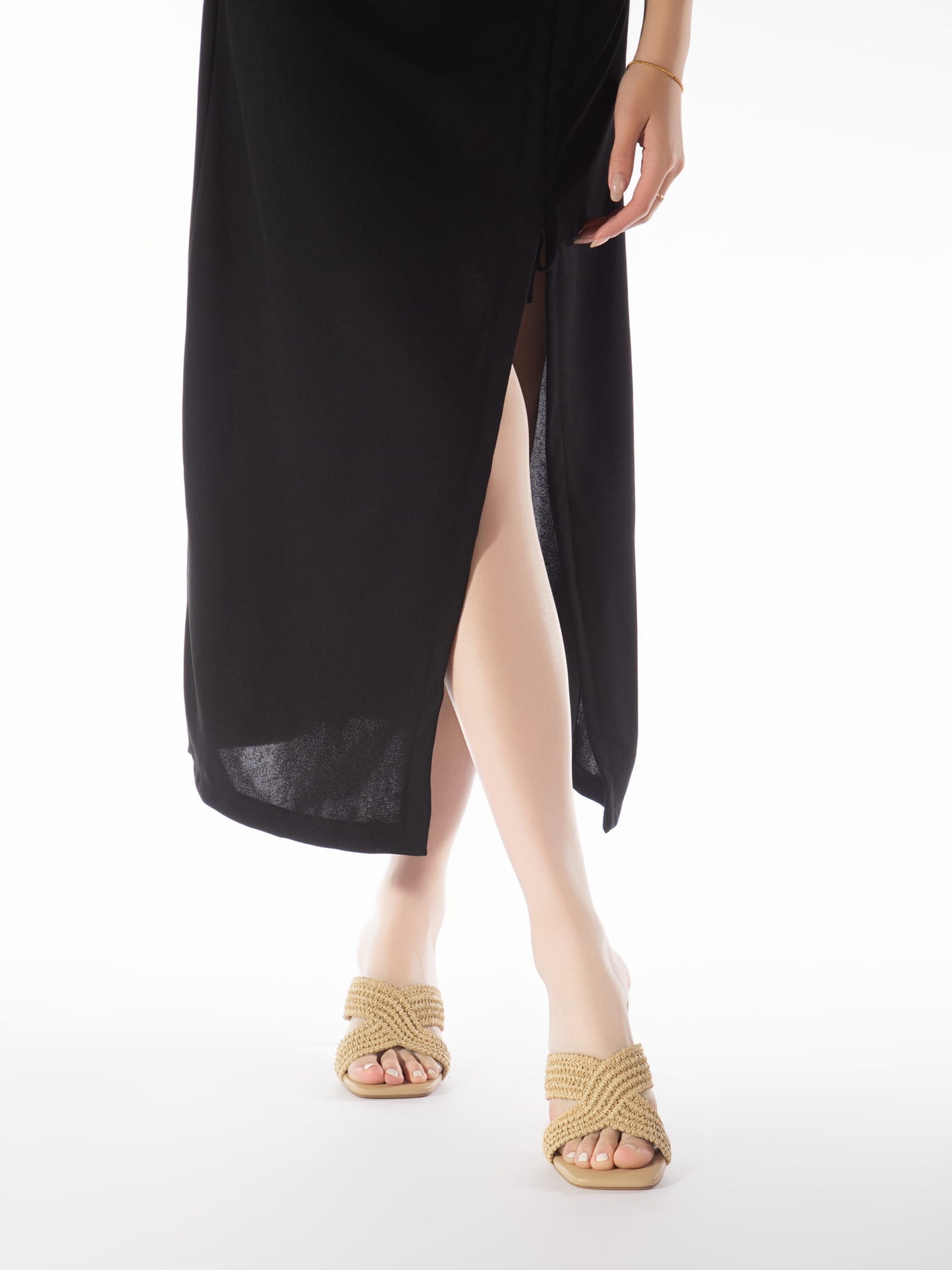 Chunky Square Toe Mule Sandals