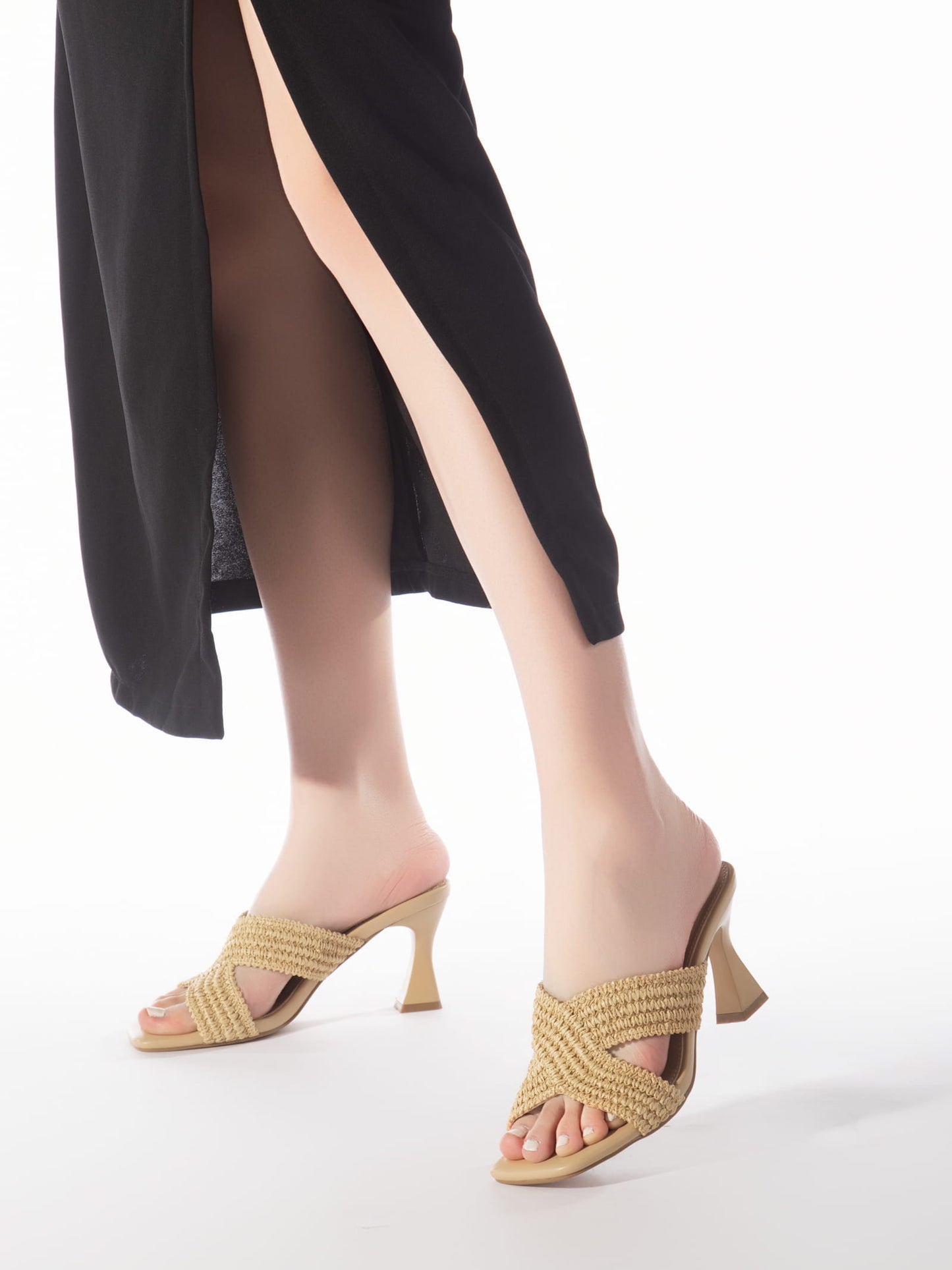 Chunky Square Toe Mule Sandals