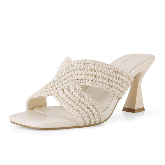 Chunky Square Toe Mule Sandals