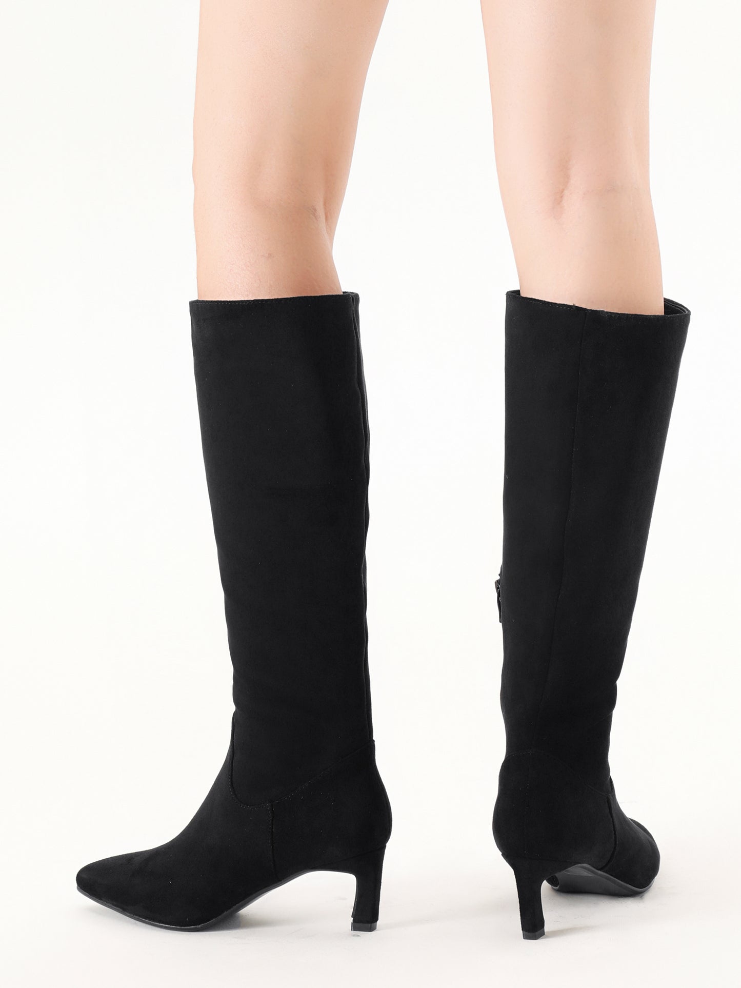 Kitten Heel Knee High Boots